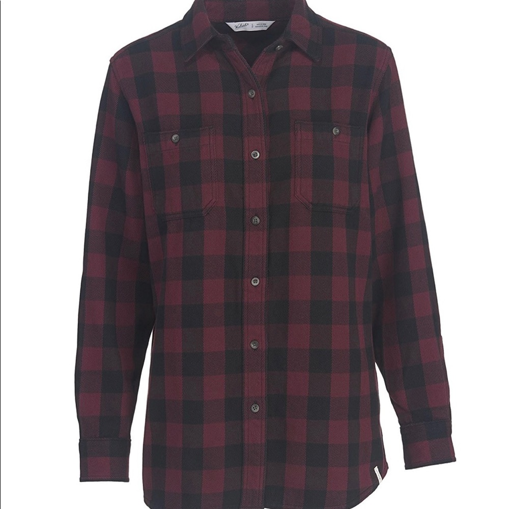 Never worn woolrich deep maroon buffalo flannel